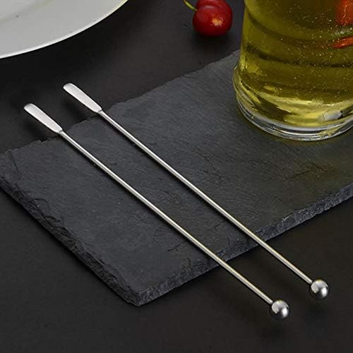 10 pcs Stainless Steel Coffee Beverage Stir Sticks Cocktail Stirrers Drink Swizzle Stick 7.4" Swizzle Stick Picks Tools