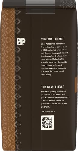 Peet's Coffee, Dark Roast Whole Bean Coffee - Major Dickason's Blend 36 Ounces (2 Bags of 18 Ounces)