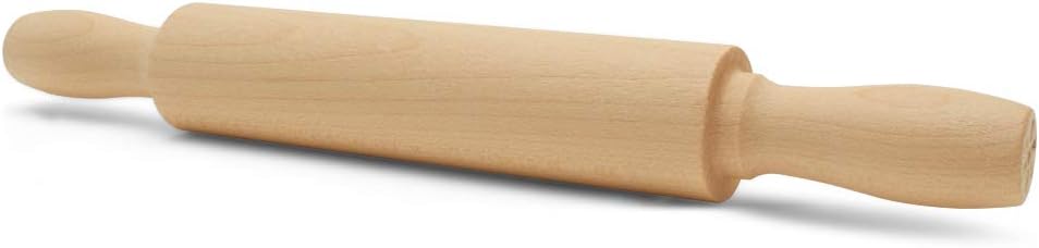 Wooden Mini Rolling Pin, 7 Inches Long, Pack of 100, Perfect for Fondant, Pasta, Baking in the Kitchen, Play-doh, Crafting and Imaginative Play, by Woodpeckers