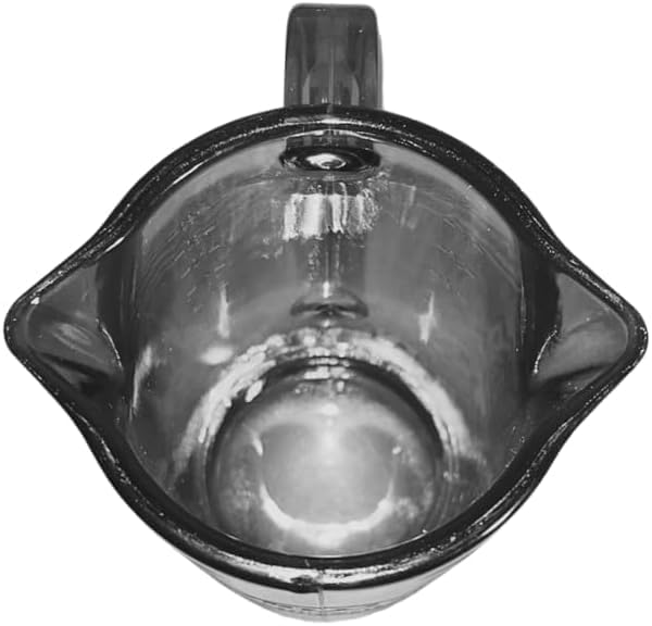 Rattleware Smoked 3 Oz Plastic Barista Pitcher - Heavyweight Plastic Design with 2 Spouts - Ideal for Espresso Shots, Baking, and Laboratory Use