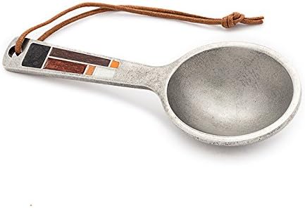 DANFORTH – Riversong/Mocha Coffee Scoop/Spoon – Handcrafted Pewter Coffee Scoop For Ground Coffee – 5 ½” – Made In USA