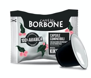 Caffe Borbone Nespresso Compatible Coffee Pods, Kikka 100% Arabica, Medium Roast, Rich and Balanced - NOT compatible with Vertuo - 50 Count