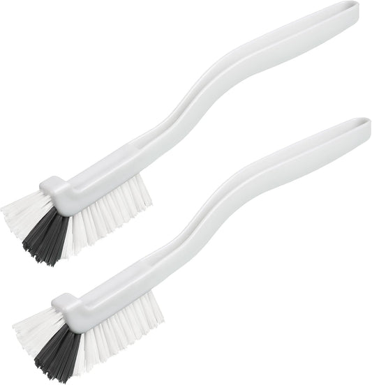 GTOTd Kitchen Right Angle Scrub Grout Small Cleaning Brush（2 Pack）Best Kitchen Gadgets Gifts Stuff for Bottle Bathroom Brushes Household Pot Pan Dishwasher Edge Corners Deep Brush with Stiff Bristles