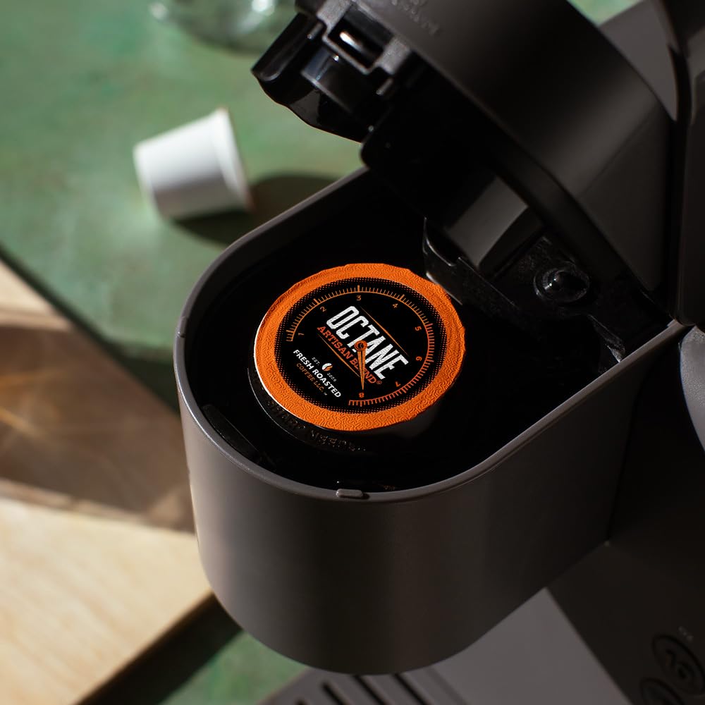 Fresh Roasted Coffee, Octane Italian Dark Roast, Artisan Blend, 72 Pods for K Cup Brewers