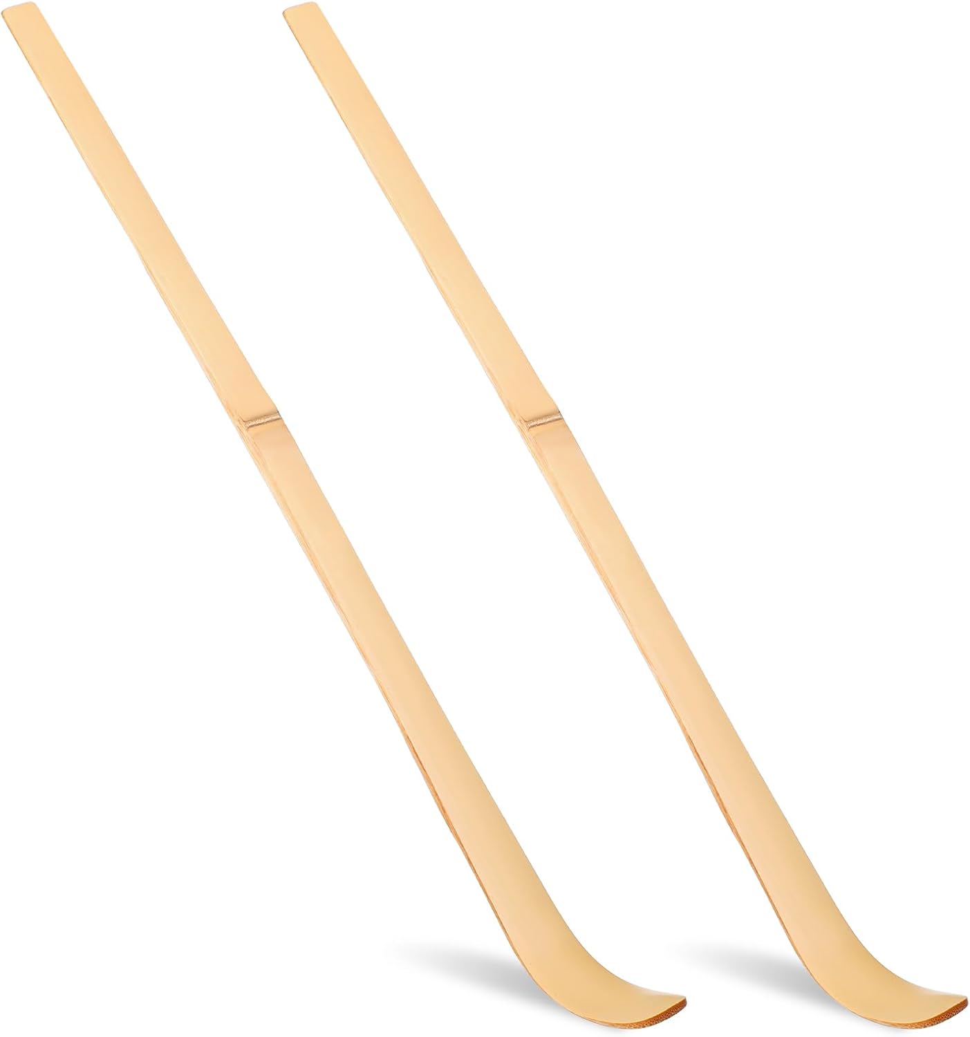 2 Pcs Japanese Bamboo Matcha Scoop, Japanese Chashaku Hooked Green Tea Matcha Spoon for Traditional Tea Ceremony Coffee Spices