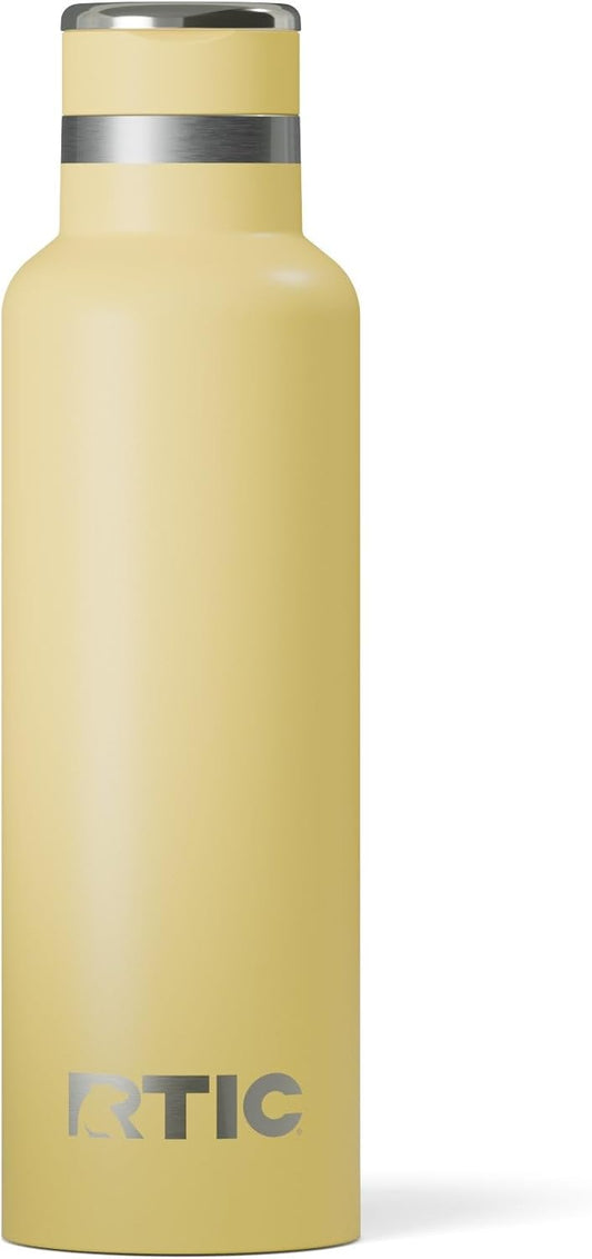 RTIC 20oz Journey Bottle Metal Stainless Steel Vacuum Insulated, BPA Free, Reusable, for Water, Hot and Cold Drinks, Travel, Sports, Camping, Sunlight