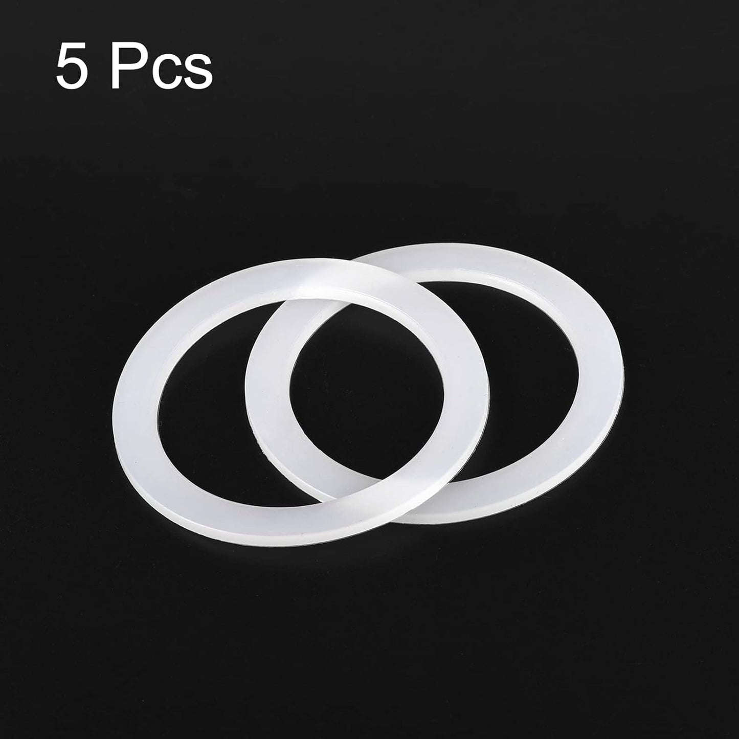 MECCANIXITY Gasket Seal Coffee Maker White Silicone Ring Replacement 55x72x2.5mm for 6-Cup Aluminium Coffee Pot, Pack of 5