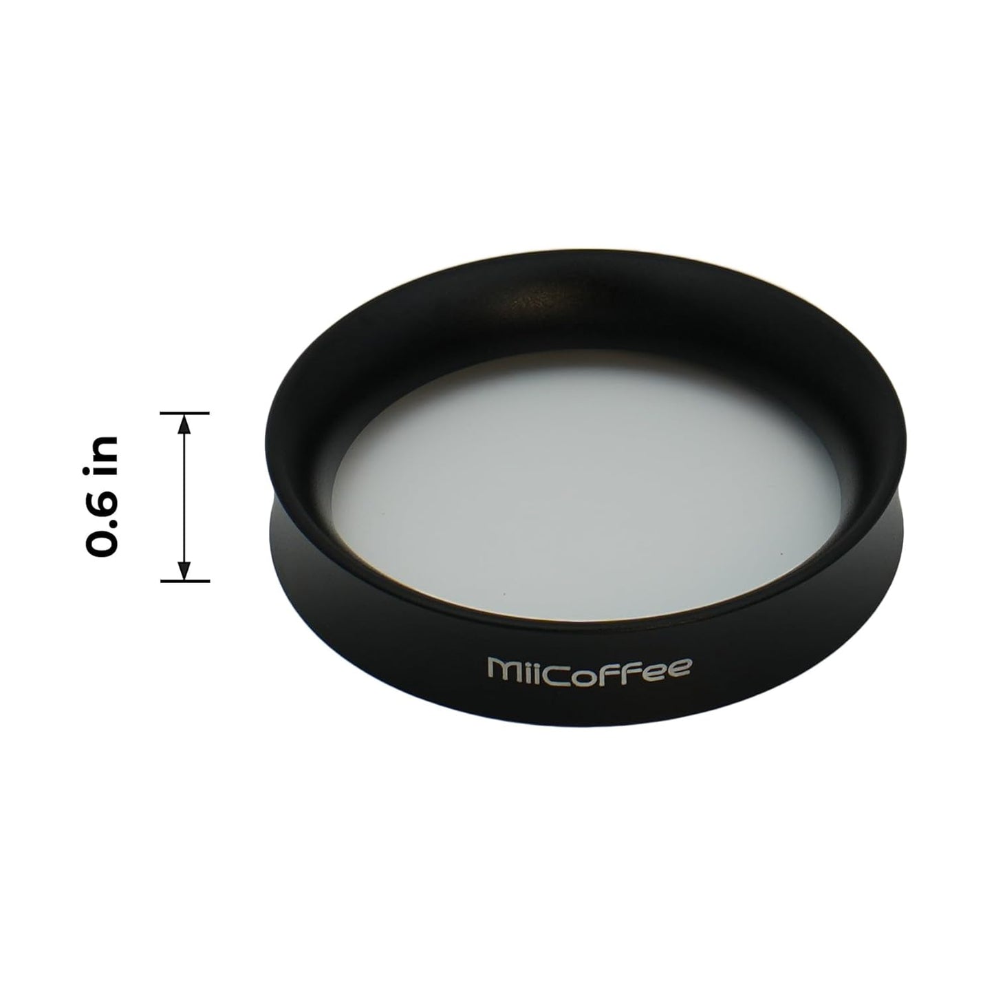 58mm Magnetic Dosing Funnel - Espresso Coffee Dosing Ring - Anodized Aluminum with 8 Magnetized Steel Compatible with 58mm Portafilter (Black)