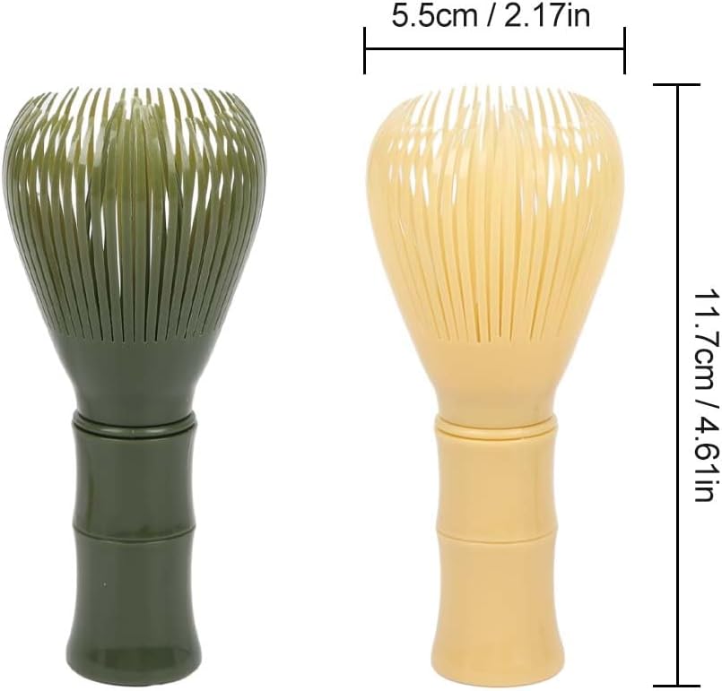 Traditional Matcha Whisk Reusable PP Resin Matcha Whisk Chasen Dishwasher Safe Matcha Stirrer Matcha Green Tea Powder Preparation Prepare Japanese Matcha Tea (Green)