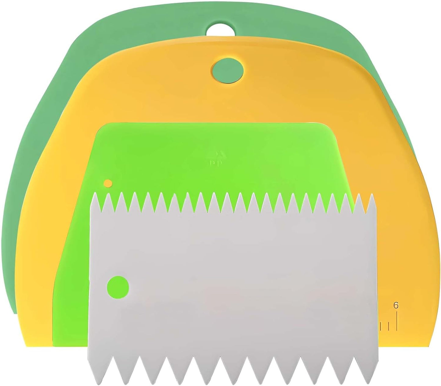 Dough Scraper Plastic Bench Scraper, Dough Scraper Tool Dough Cutter, Flexible Bench Scraper for Making Bread Pizza, 4 PCS