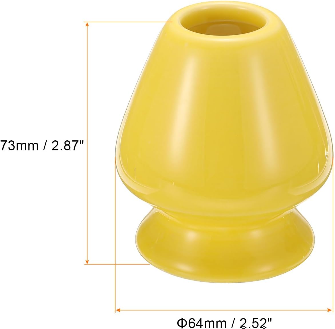 HARFINGTON Ceramic Chasen Stand 73mm Matcha Whisk Holder Teas Set Whisks Stand Traditional Matcha Tea Chasen Holder Tea Set Accessories for Tea Tasting, Golden