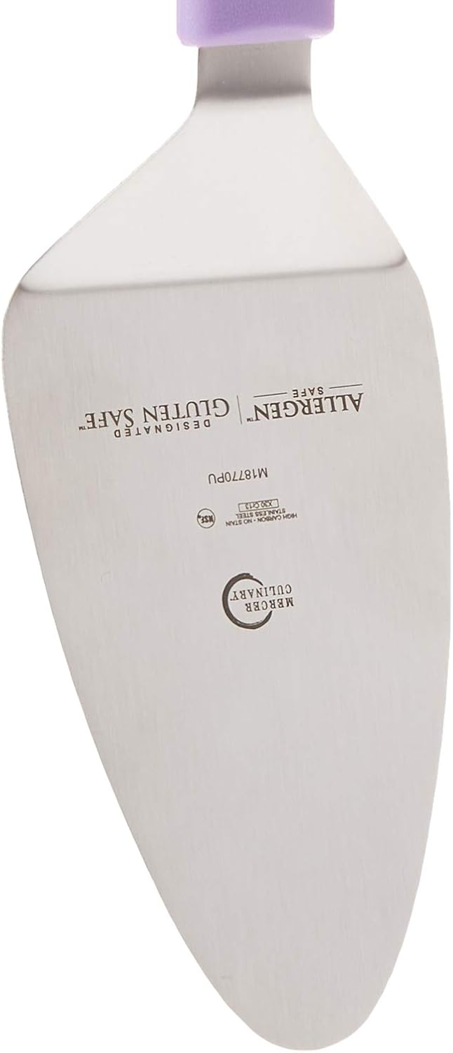 Mercer Culinary Millennia Pie Server/Spatula, 5 Inch x 3 Inch Blade, Purple Handle