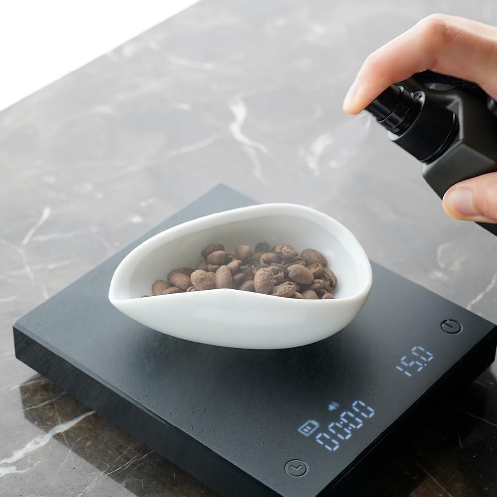 watchget Ceramic Coffee Dosing Cup & Tea Storage Tray, Single Dose Measuring Container for Coffee Beans & Loose Leaf Tea Dosing Vessel, White