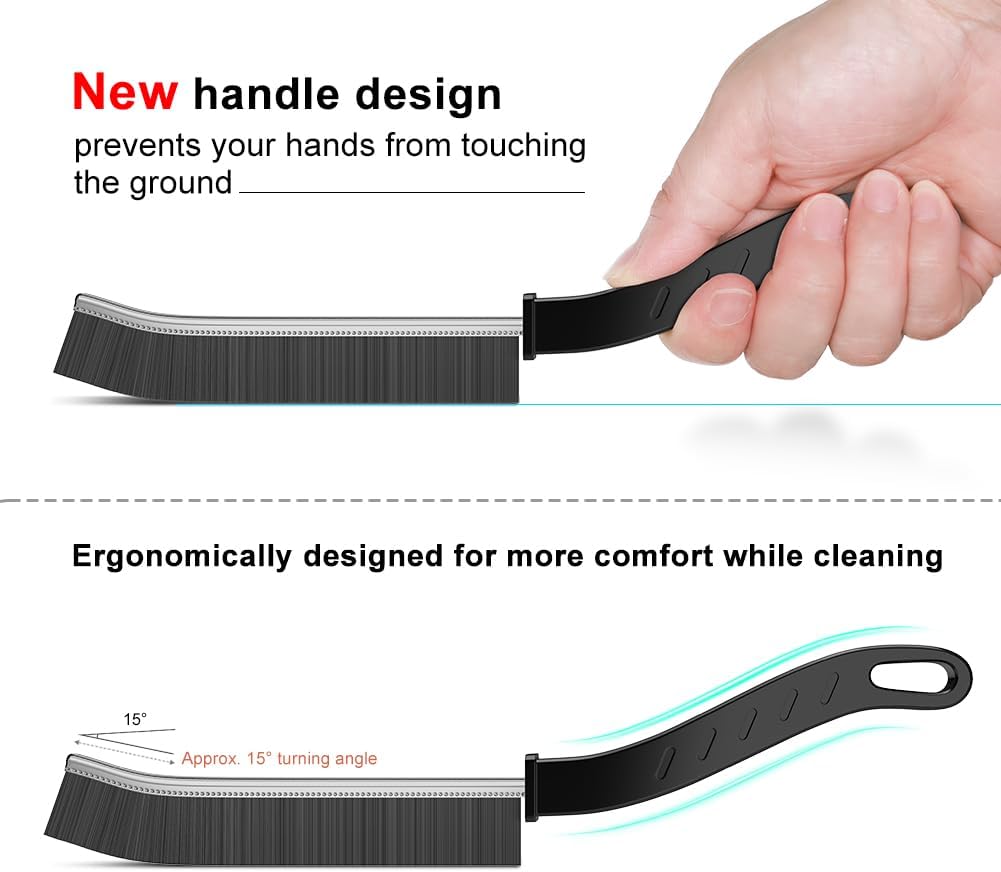 Hard Bristle Crevice Cleaning Brush, Gap Cleaning Brush, Small Cleaning Brush, Grout Brush, Kitchen Brush, Bathroom Crevice Brush for Toilet, Home, Bathtub, Sink, Household, Window - 3 Pcs