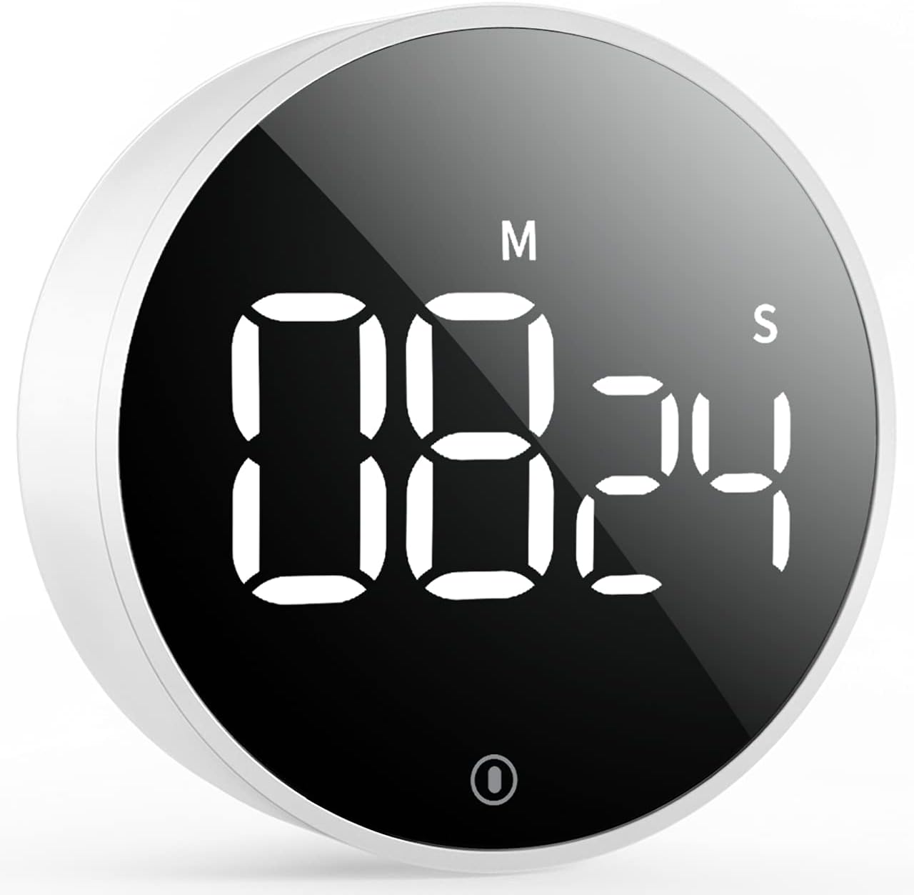 VOCOO Digital Kitchen Timer - Magnetic Countdown Countup Timer with Large LED Display Volume Adjustable, Easy for Cooking and for Seniors and Kids to Use (White)