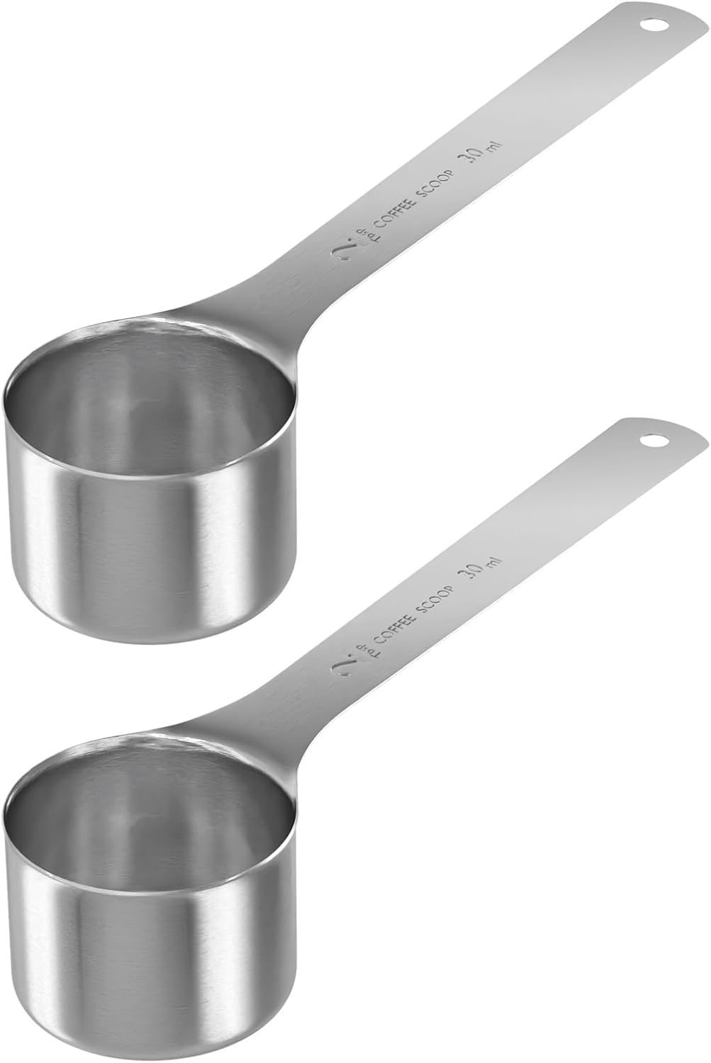 2PCS 2 Tablespoon(2tbsp, 30ml, 1/8cup) Coffee Scoop, Long Handle Measuring Spoon, Stainless Steel Scooper