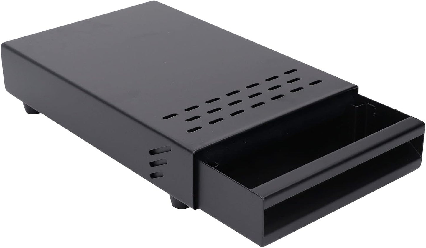 Hapivida Coffee Ground Container, Durable Stainless Steel Drawer Knock Box with Non-Slip Base, Removable Grounds Container for Espresso Station, Home, Café, Office Use