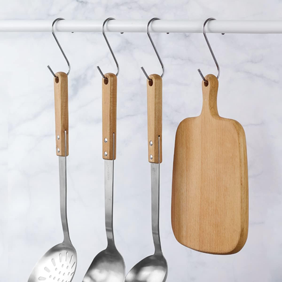 40-Pack S Hooks - Stainless Steel Heavy Duty S Hooks for Hanging pots, Pans, Plants, Coffee Mugs, Towels in Kitchen and Bathroom, Coat, Bag, Work Shop, Perfect Rack Hooks