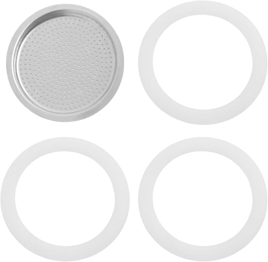 2/3/6/9/12 Cup Gasket & Filter For Stovetop Espresso Coffee Makers, Rubber Seal For Stove Top Coffee Maker Moka Pot, Silicone Gasket Seals, Espresso Machine Replacement Parts(9 cup)
