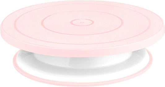 Cake Decorating Turntable 11 Inch Cake Turntable Anti-Slip Rotating Cake Stand for Decorating(1pcs Pink)