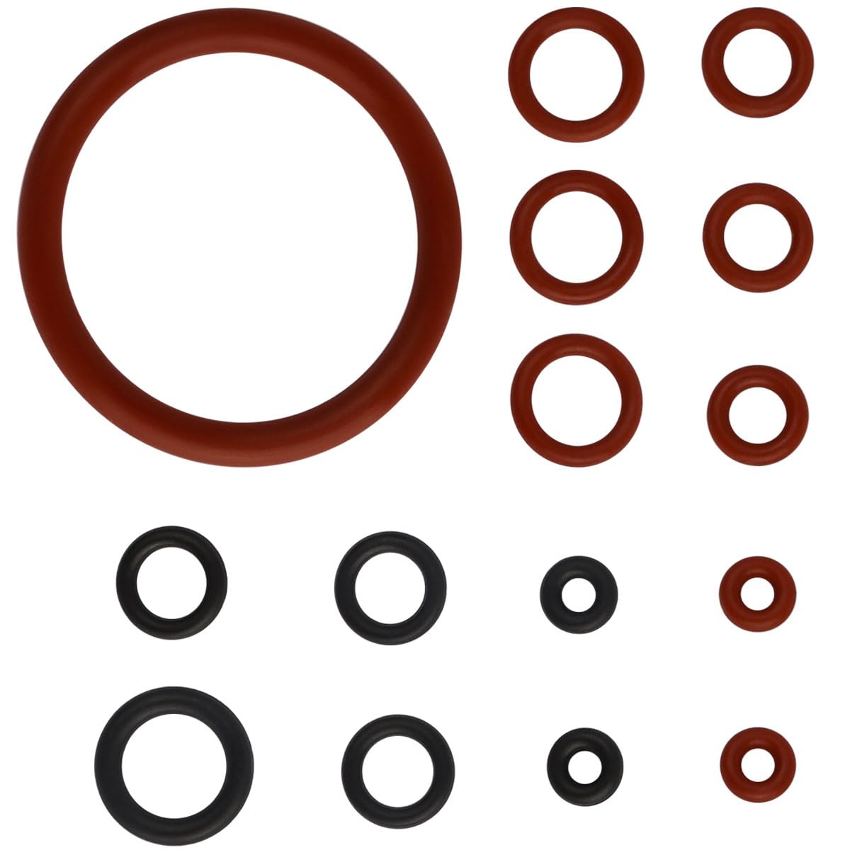 60Pcs Coffee Machine O Loop Seal Kit, Silicone O-Ring Seal Replacement Parts, Watertight O Ring Seal Washer Gaskets for Espresso Machine Different Sizes