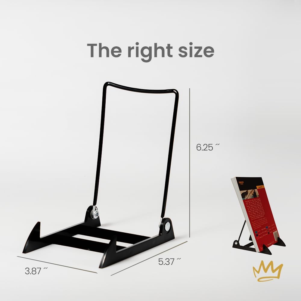 KINGDOM SOLUTIONS MADE IN USA 2-Pack Adjustable Acrylic Easels - Plate Stand - Sturdy Book Stand for Art, Pictures, Plates, Frames - Unique on the Market