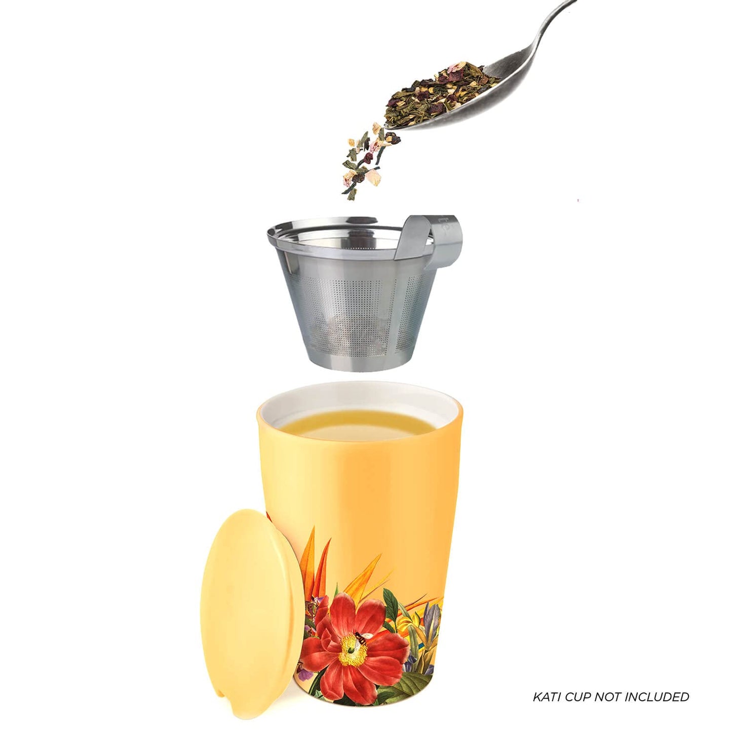 Tea Forte Mango Citron Premium Organic Loose Leaf Caffeine-Free Herbal Tea Blend Canister, Makes 35-50 Cups