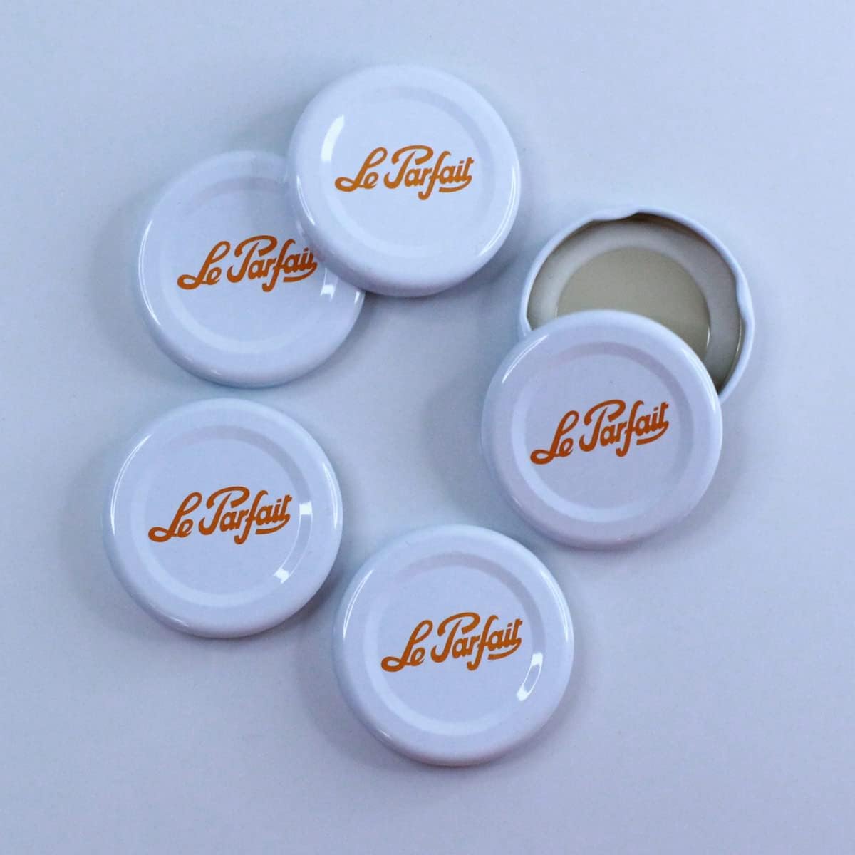 Le Parfait Bottles French Glass Milk Bottle with 48mm Printed Logo Airtight Metal Twist Cap | Used for Smoothie, Water Bottle, Preserved Tomato Sauce & other Soups | 16oz (Pack of 6) 500ml