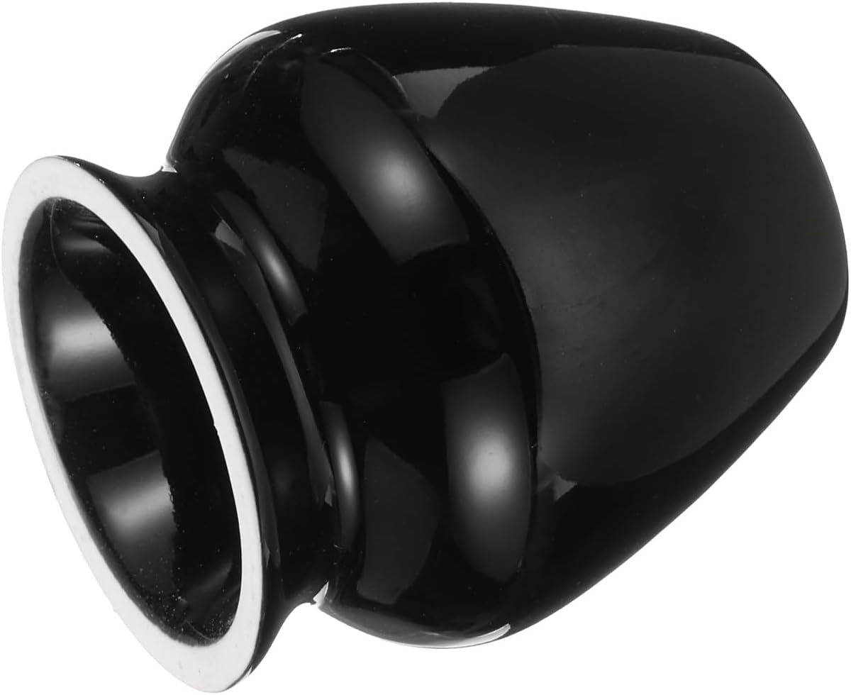 HARFINGTON Ceramic Chasen Stand 72mm Matcha Whisk Holder Teas Set Whisks Stand Traditional Matcha Tea Chasen Holder Tea Set Accessories for Tea Tasting, Black