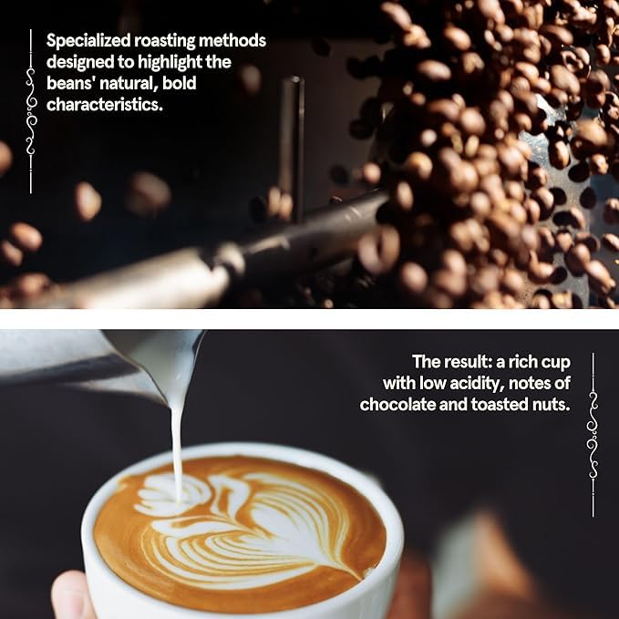 BROOKLYN COFFEE Whole Bean, French Dark Roast (2lb) Silky Smooth, Bold, Balanced - Fresh Bulk Coffee Beans Roasted Weekly in NYC