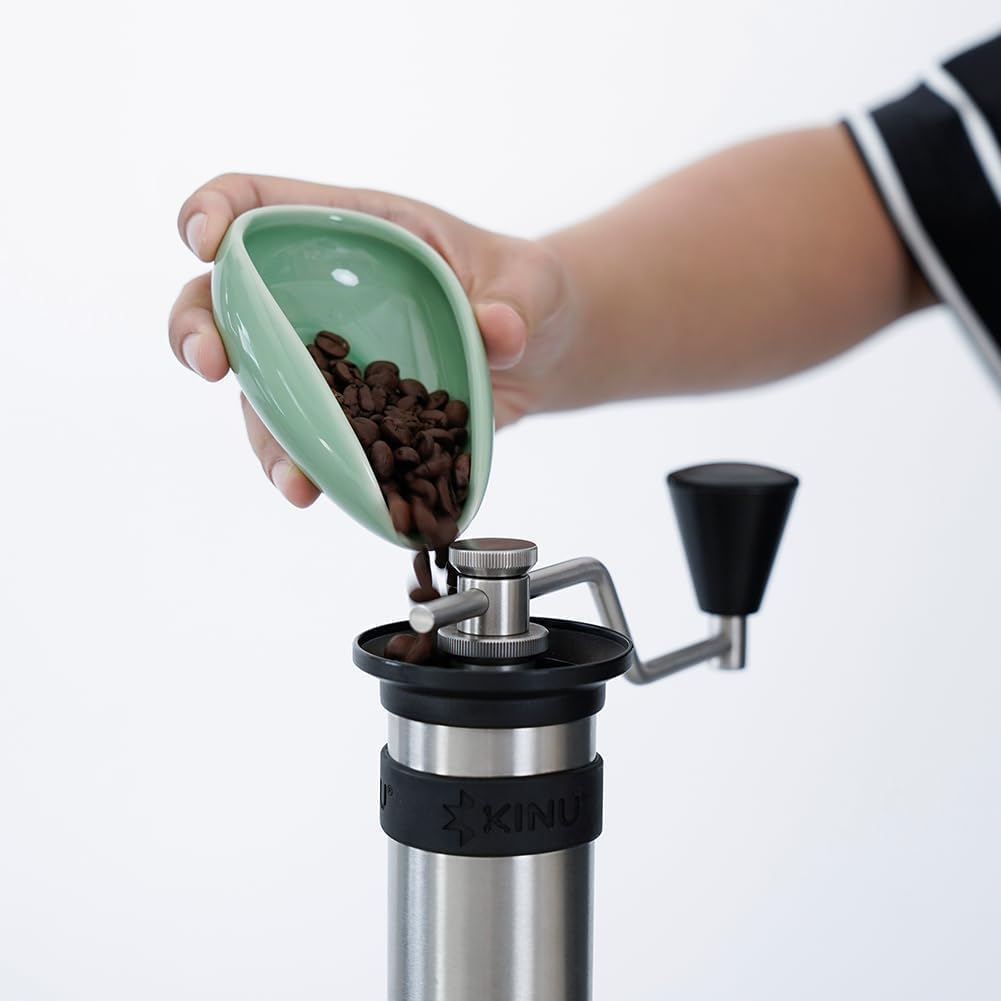 watchget Coffee Beans Dosing Cup - Ceramic Single Dose Measuring Tray for Coffee Beans, Loose Leaf Tea, Spices, and More, Premium Dosing Vessel, Cyan