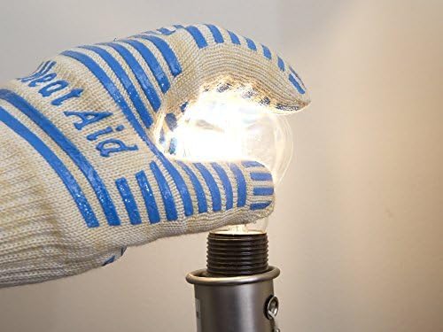 GRILL HEAT AID BBQ Grill Gloves Heat Proof for Grilling – Fireproof 1472°F Heat-Resistant Grill Mitts for Outdoor Barbecue and Smoker, Campfire, Fire Pit, Oven Glove with Fingers for Baking Pizza