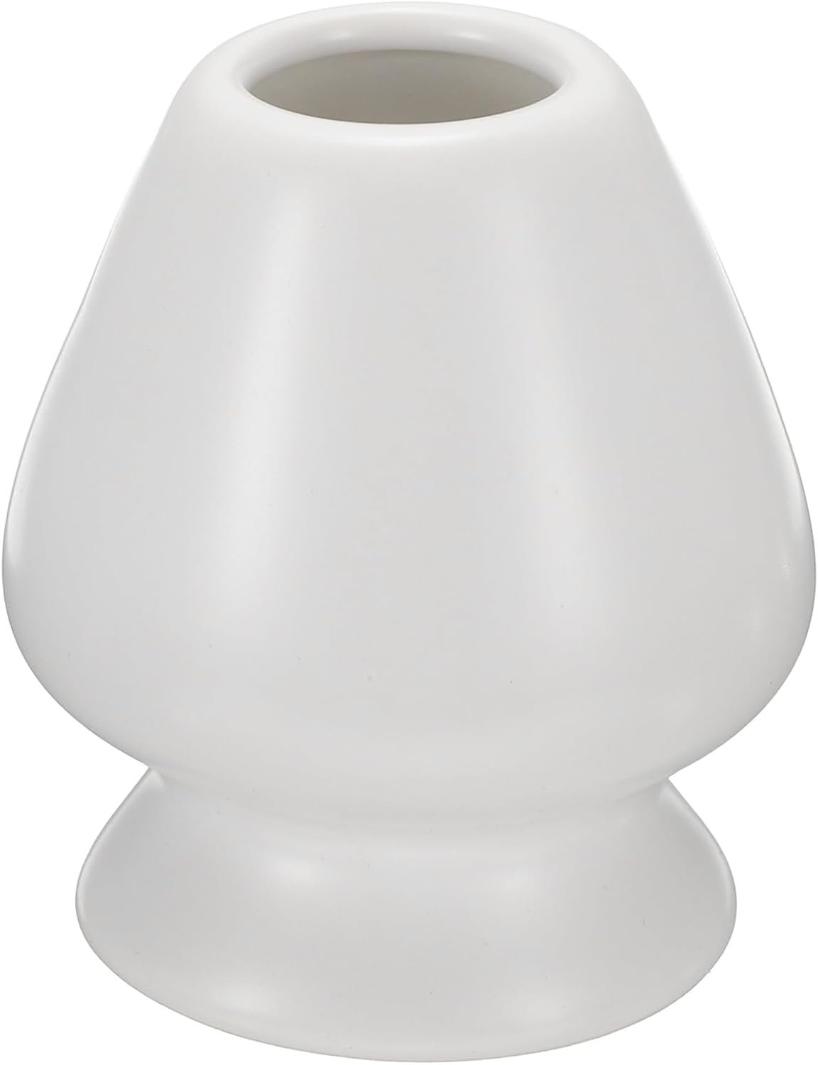 HARFINGTON Ceramic Chasen Stand 73mm Matcha Whisk Holder Teas Set Whisks Stand Traditional Matcha Tea Chasen Holder Tea Set Accessories for Tea Tasting, Matte White