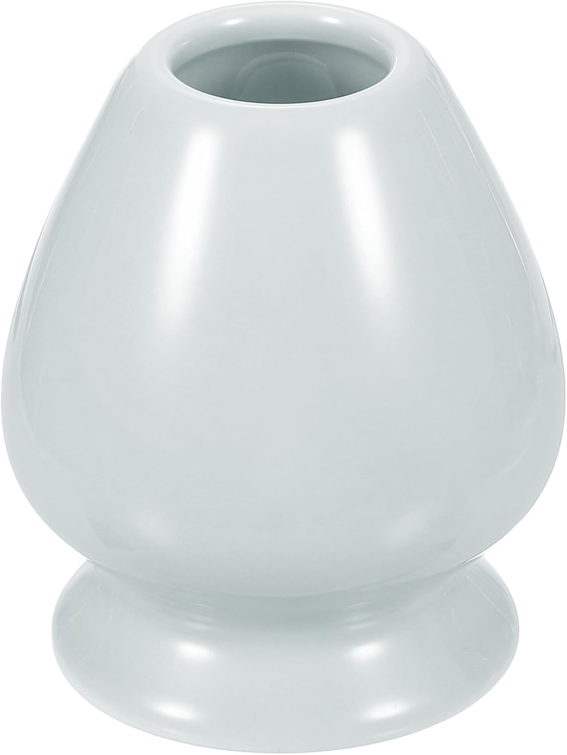 HARFINGTON Ceramic Chasen Stand 70mm Matcha Whisk Holder Teas Set Whisks Stand Traditional Matcha Tea Chasen Holder Tea Set Accessories for Tea Tasting, Ice Gray