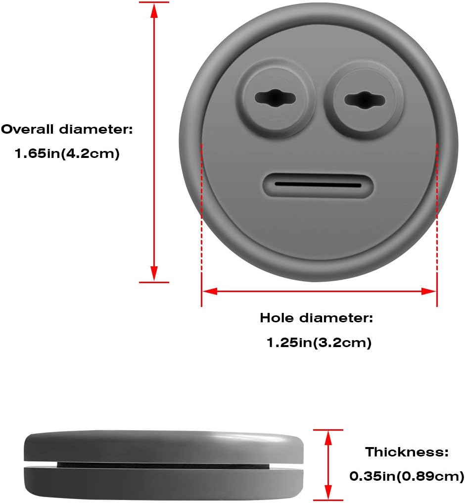 5 Pack Meat Thermometer Probe Grommet for Grills, Compatible with Weber 85037 Smokey Mountain Cookers, and Other Grill DIY Probes Port, Replacement Accessories