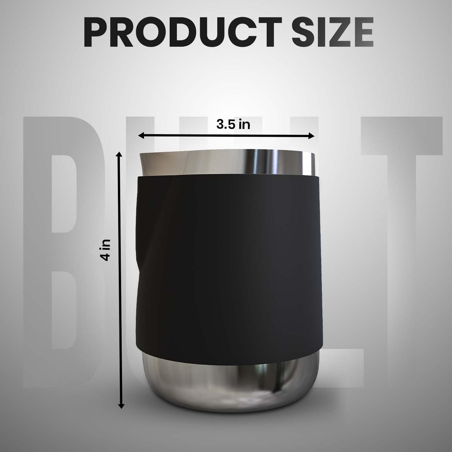 Rattleware Handle Free Stainless Steel Macchiato Pitcher - Perfect For Home, Cafe, Restaurant, Hotel, Office, Or Commercial Use - Steaming And Frothing Pitcher (12 Oz)