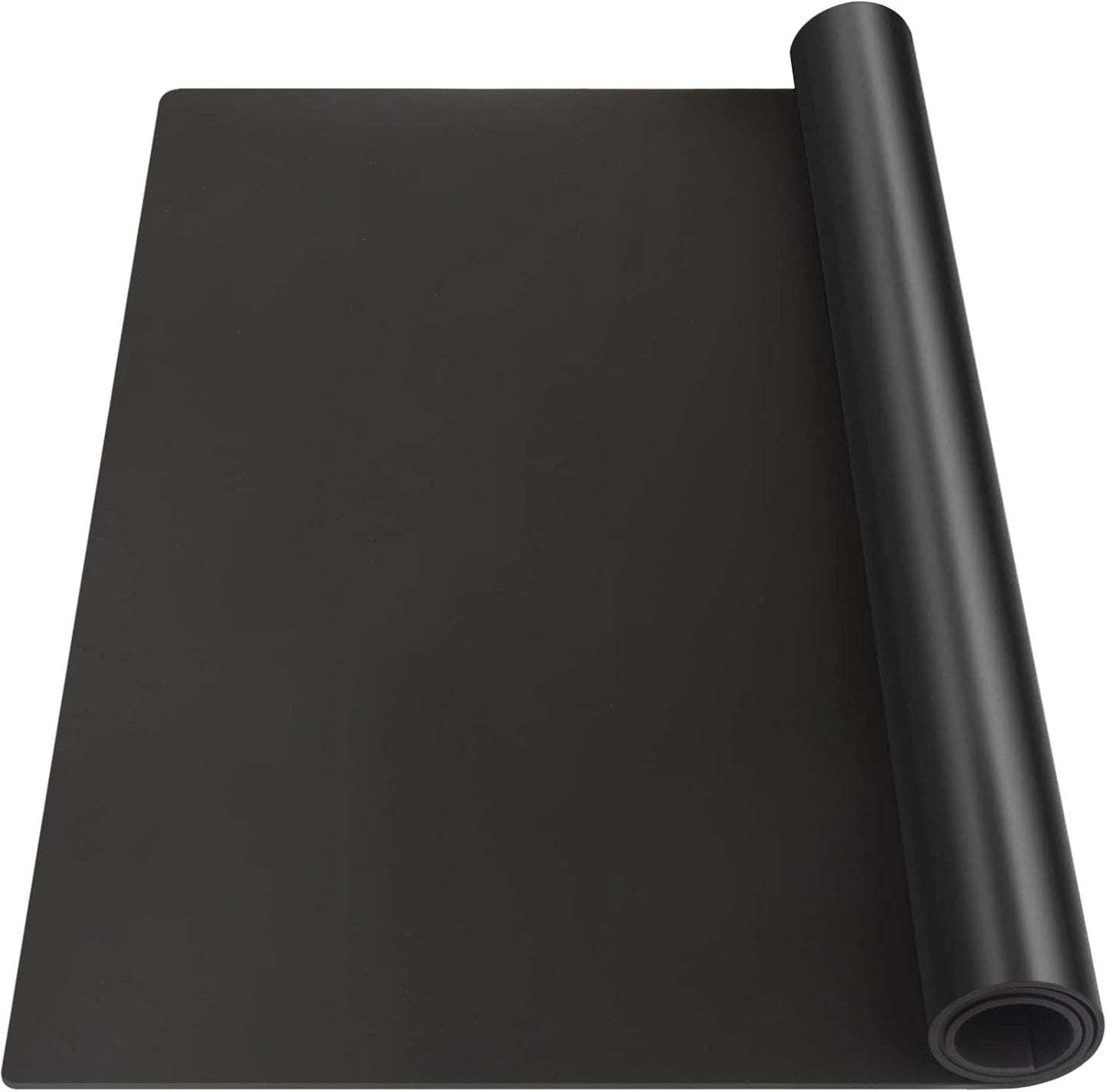 Silicone Mat Heat Resistant Mats for Countertop, Multipurpose Large Silicone Mats for Crafts Kitchen Workbench Size 48x24 inches Thick 2mm,Rolled Package,Black