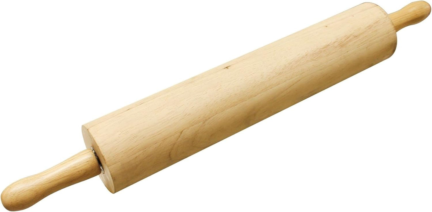 TrueCraftware- 13" Wooden Rolling Pin 3-1/4" Diameter- Wooden Roll Pin Dough Roller Classic Wood Rolling Pins for All Baking Needs for Fondant Pie Crust Cookie Pastry Dough Pastry Rolling Pin