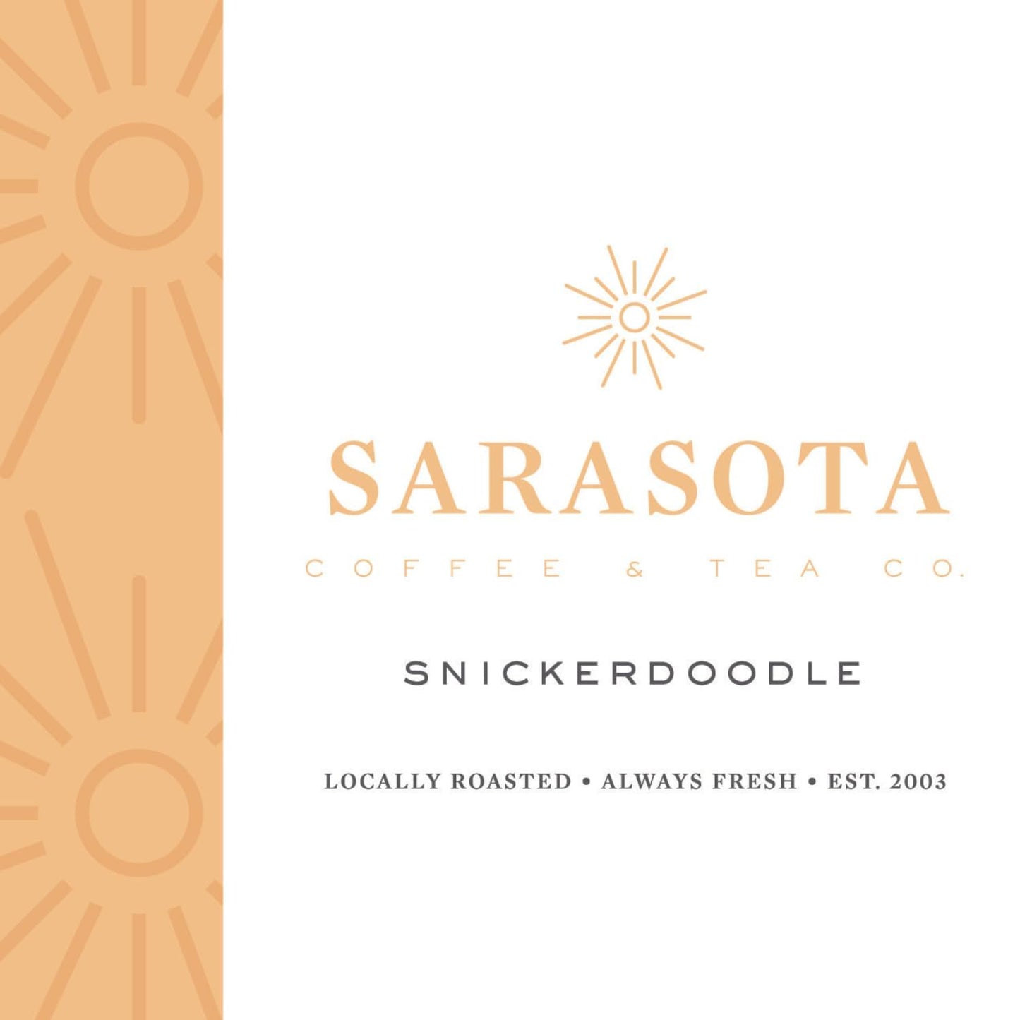 Sarasota Coffee Ground Packets | Gourmet Flavored Medium Roast Grounds Packs | Snickerdoodle Sugar Cookie | Low Acid Mold Free Bulk Individual Pouches for 12 Cup Coffee Maker | 2 oz Bags, 12 Count
