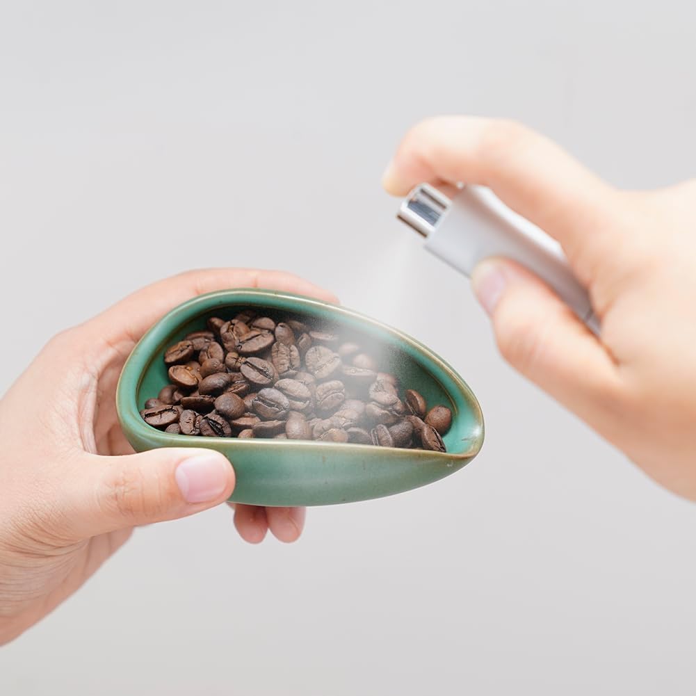 watchget Coffee Beans Dosing Cup Coffee Dosing Tray Ceramic Dose Vessel Loose Leaf Tea Vessel Single Dose Measuring Tray, Dark Green