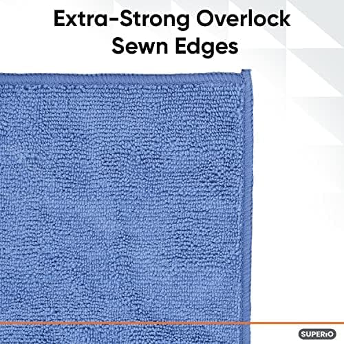 Superio Microfiber Squeegee Mopping Towel Extra Large Miracle Cloth 20 x 30 Streak Free Microfiber Floor Cloth-Rag for Cleaning House, Kitchen, Bathroom-Scratch Free- 6 Pack