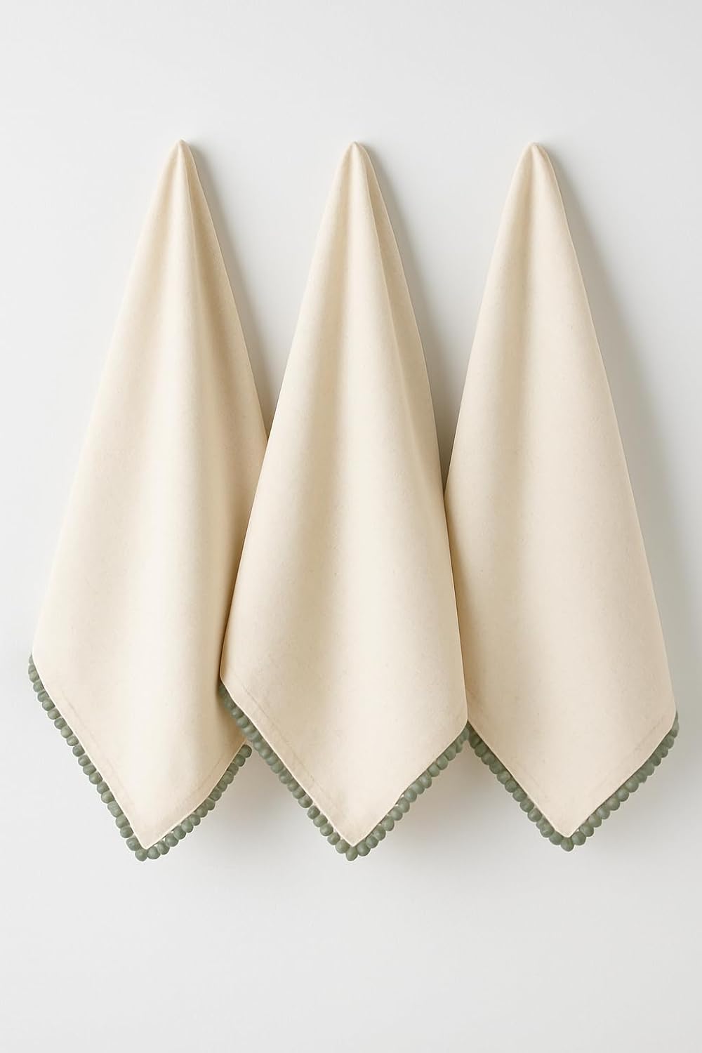 TARAN LIVING Dish Cloth Kitchen Tea Towels for Kitchen - Solid Off White, 18"x28", Pack of 6