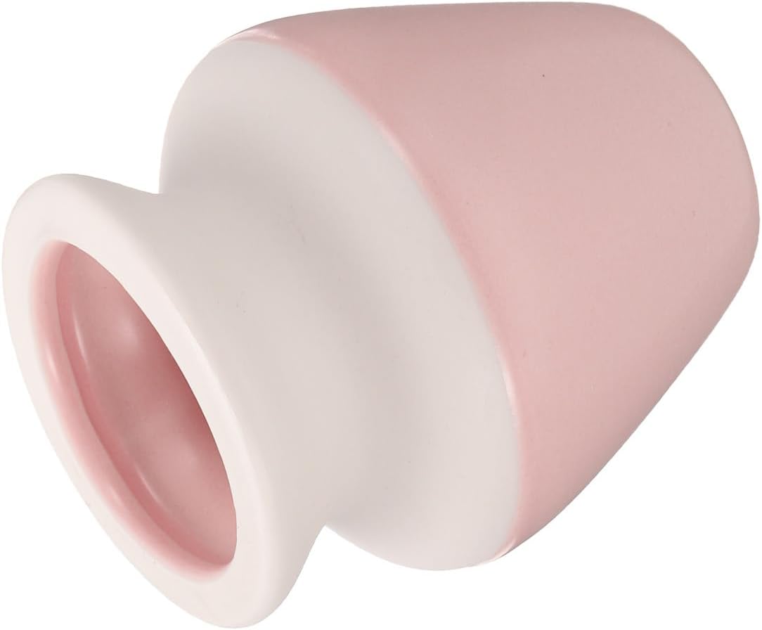 HARFINGTON Ceramic Chasen Stand 73mm Matcha Whisk Holder Teas Set Whisks Stand Traditional Matcha Tea Chasen Holder Tea Set Accessories for Tea Tasting, Pink White