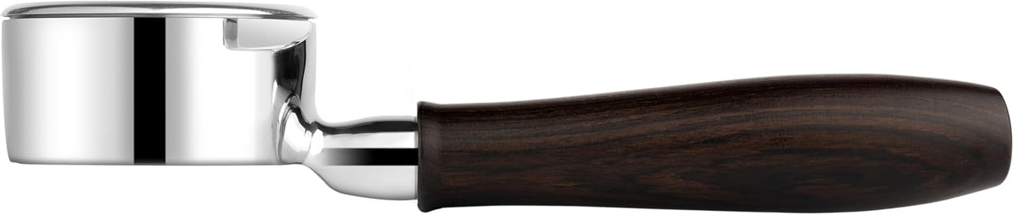 LILQ 58mm Bottomless Naked 2 Ears Portafilter Compatible with Gaggia Machines– Includes 18–20g Basket (Blackwood Smooth)