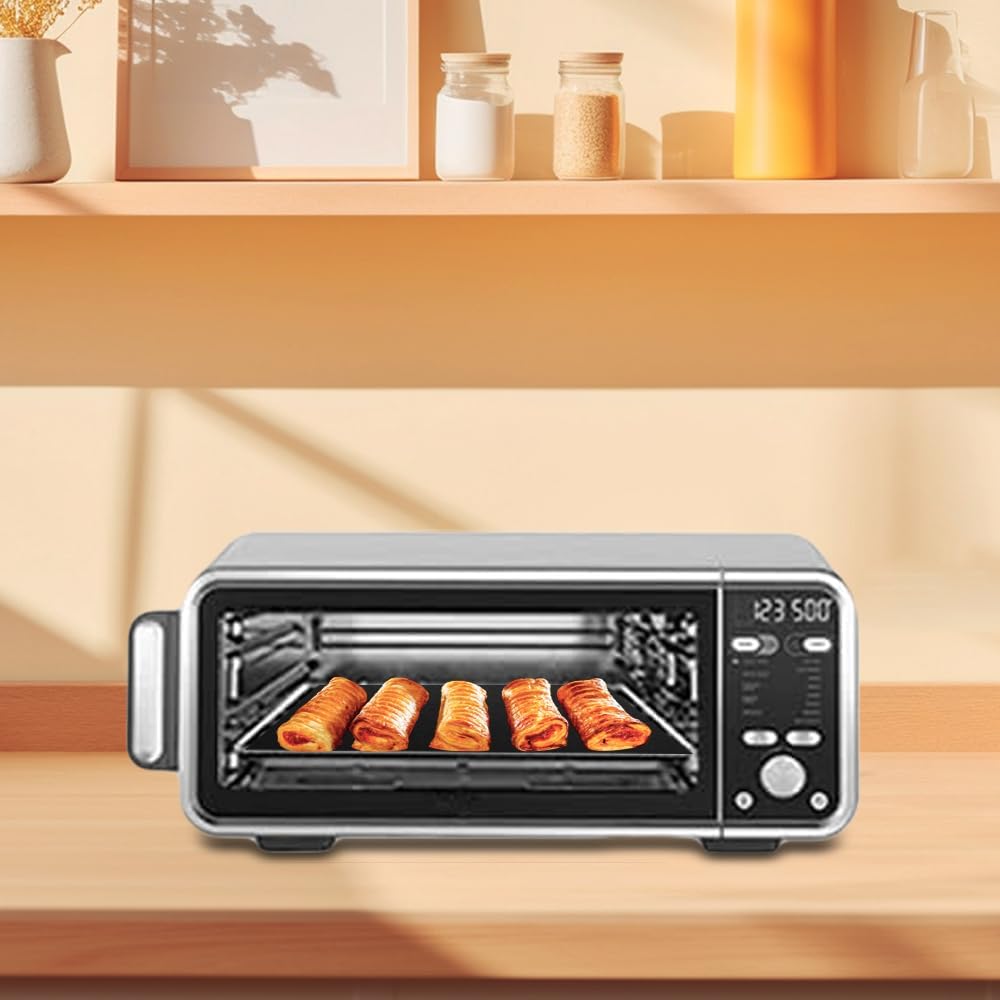 for Ninja Reusable Air Fryer Liners 12x12inch, Oven Liner for Bottom of Toaster Oven, 3x Liners + 3x Mesh Sheets, Non-Stick Baking/Microwave/Grill Mat,450°F,Pre-Cut Square for SP101/SP201/SP301/SP351