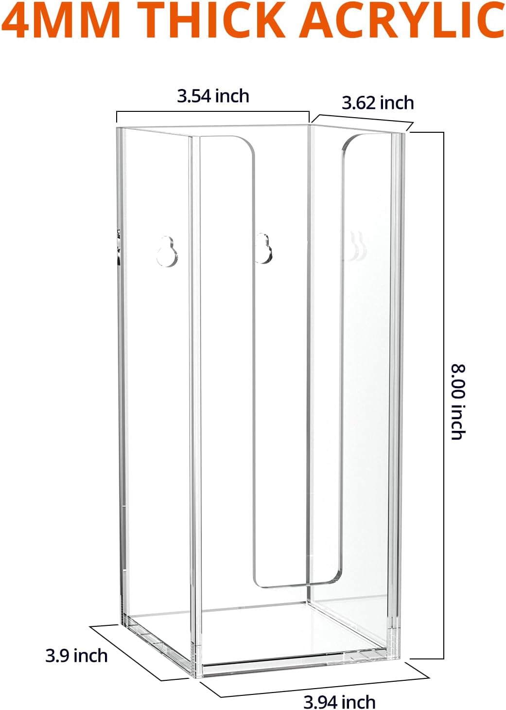 Richboom Acrylic Coffee Cup and Lid Storage Organizer Holder, 1 Compartment, Clear