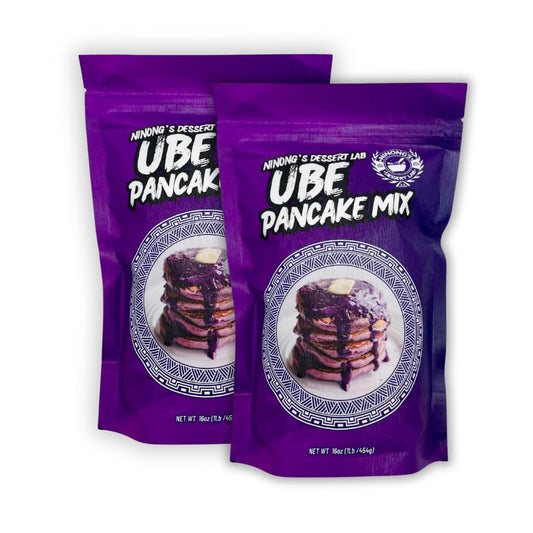 Ninong's Dessert Lab Ube Pancake Mix, Ube Flavored Buttermilk Pancake Mix with Real Ube, Makes Ube Cakes, Waffles, Crepes and more, Just Add Water (2 Pounds)