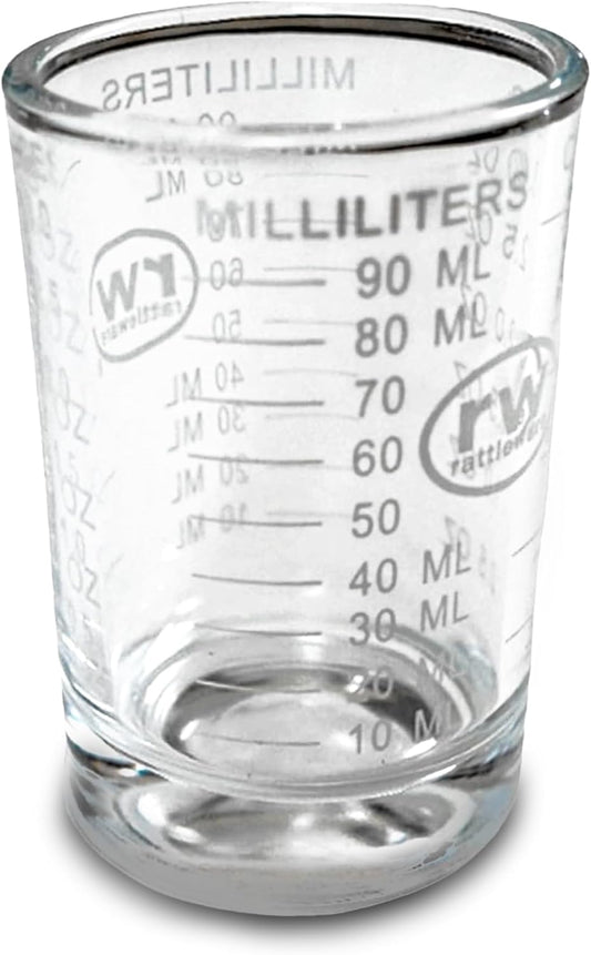 Rattleware 3 Oz Measuring Shot Glass - Premium and, Perfect for Bar Cart and Gatherings, Clear, 1 Piece