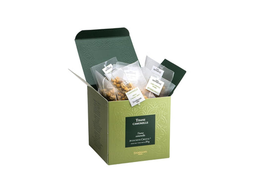 Dammann Freres Sachets, Chamomile Tea Bags, Premium Gourmet French Herbal Tea, 20 Count (Single Pack)
