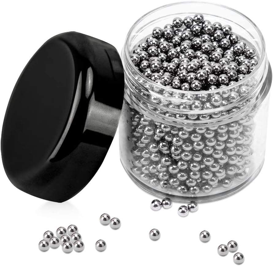 1500 PCS Metal Cleaning Beads Reusable Decanter Beads for Glass Bottles, 304 Stainless Steel Water Bottle Cleaner Balls 3mm Wine Glass Cleaning Beads for Decanters Vases Carafes, Wine Accessories